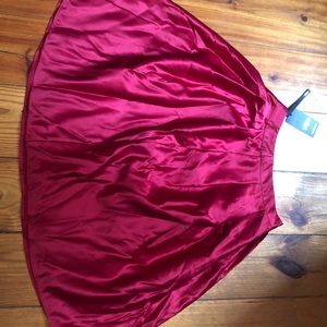 Formal deep red skirt, tags attached women’s size 8